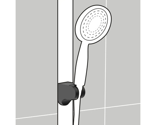 Douchette avec support pour montage mural
