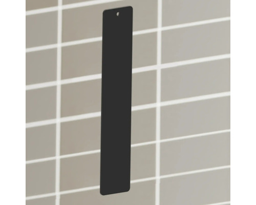 Schwarze Revisionsklappe mit Inspektionsloch