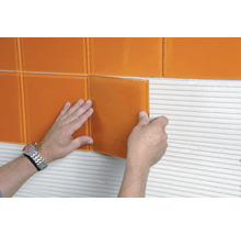 Pose de carreaux orange