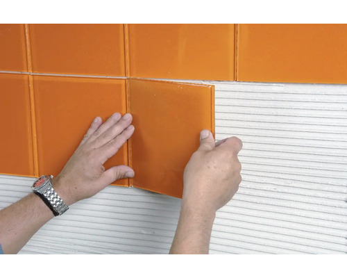 Pose de carreaux orange