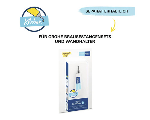 Grohe QuickGlue Klebeset für Brausestangensets und Wandhalter