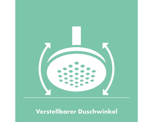 Symbol für verstellbaren Duschwinkel