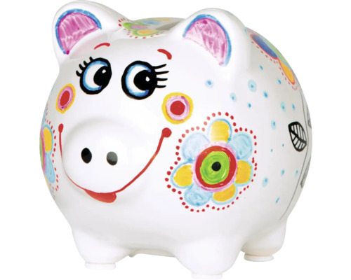 Bemaltes Sparschwein aus Keramik