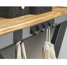 Garderobenhaken selbstklebend schwarz 35 x 41 mm
