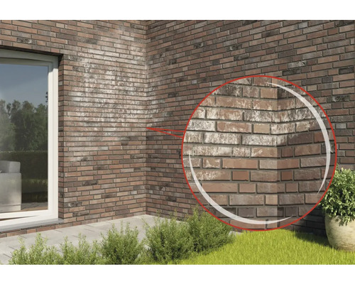 Aussenansicht eines Hauses mit Fassade aus Verblendern