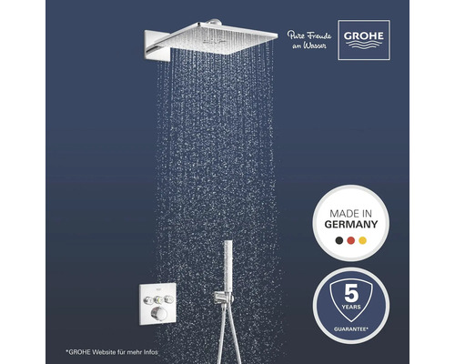 Grohe Duschsystem mit Kopfbrause, Handbrause und Thermostat