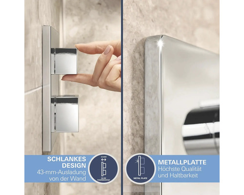 Gros plan d''un thermostat au design fin et d''une plaque métallique pour une qualité et une durabilité élevées.