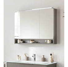 Spiegelschrank FACKELMANN B.Paris 90 x 15,6 x 71,8 cm cubanit grey 2-türig LED IP 20