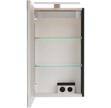 Spiegelschrank FACKELMANN SBC links 40 x 15,3 x 68 cm schwarz matt 1-türig LED IP 20