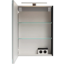 Spiegelschrank FACKELMANN SBC links 50 x 15,3 x 68 cm schwarz matt 1-türig LED IP 20