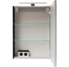 Spiegelschrank FACKELMANN SBC rechts 50 x 15,3 x 68 cm schwarz matt 1-türig LED IP 20