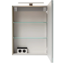 Spiegelschrank FACKELMANN SBC rechts 50 x 15,3 x 68 cm cubanit grey 1-türig LED IP 20