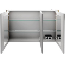 Spiegelschrank FACKELMANN Verona 110 x 16 x 68,3 cm nussbaum 3-türig LED IP 20