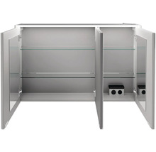Spiegelschrank FACKELMANN Verona 110 x 16 x 68,3 cm weiß 3-türig LED IP 20