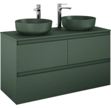Waschtischunterschrank mit zwei Waschbecken und Schubladen