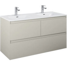 Waschtischunterschrank mit zwei Waschbecken und zwei Schubladen