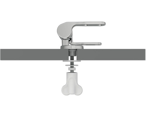 Schraubzwinge zur Befestigung an einer Werkbank