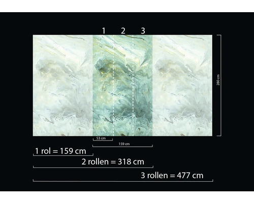 Dimensions d''un papier peint photo avec un motif abstrait