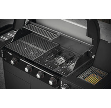 Barbecue à gaz avec grilles et commandes