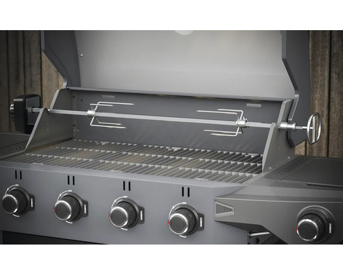 Gasgrill mit Drehspieß und Grillrost
