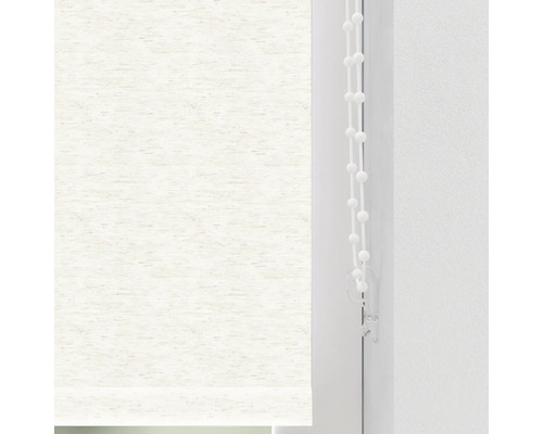 Store enrouleur textile avec chaînette sur la fenêtre