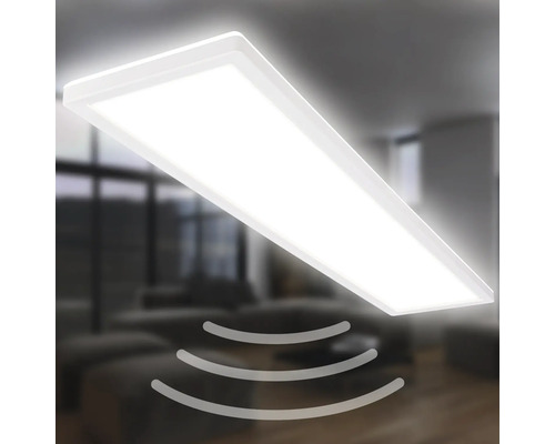 Plafonnier LED rectangulaire avec détecteur de mouvement