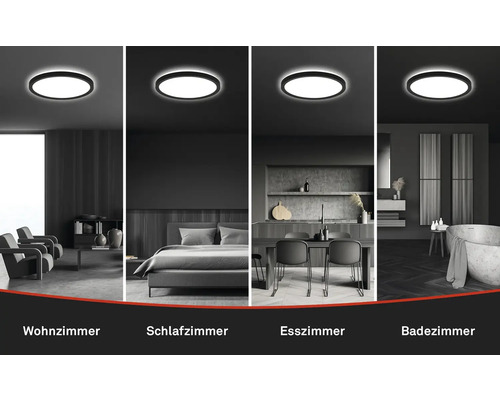 LED-Deckenleuchte in Wohnzimmer, Schlafzimmer, Esszimmer und Badezimmer