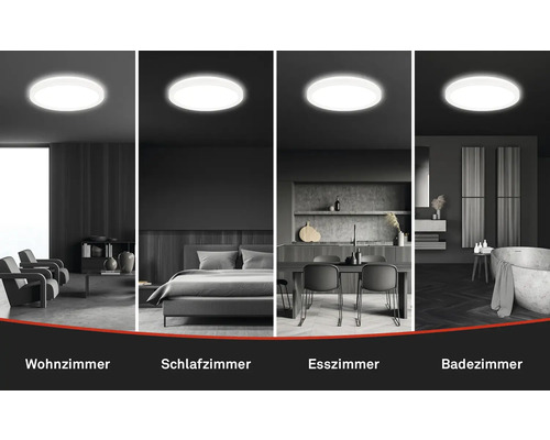 Plafonnier dans le salon, la chambre, la salle à manger et la salle de bain