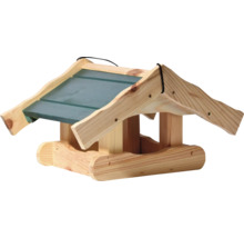 Mangeoire en bois avec toit