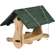 Holzvogelhaus mit grünem Dach zum Aufhängen