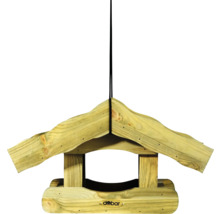 Hängendes Vogelhaus aus Holz