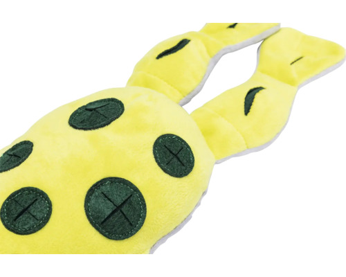 Jouet pour chien en peluche jaune à pois
