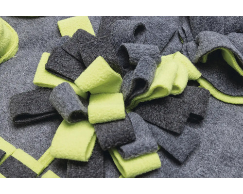 Graue und gelbe Schnüffelmatte für Haustiere