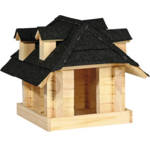 Maison pour oiseaux en bois avec carton bitumé