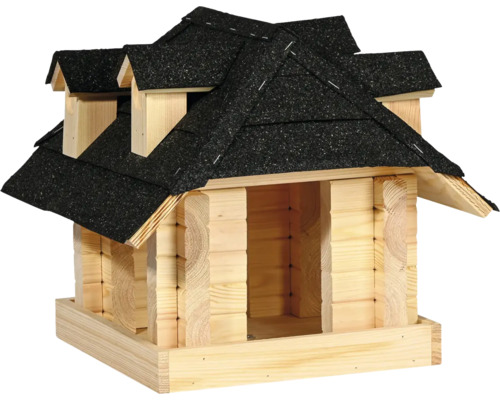 Maison pour oiseaux en bois avec carton bitumé