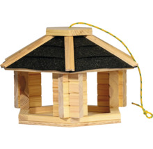 Vogelhaus aus Holz mit Seil zum Aufhängen