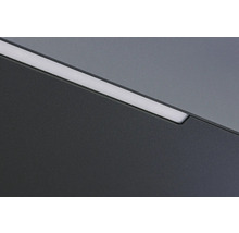 Auvent Gutta BS Plus 160 RAL 7016 gris anthracite 160x90 cm avec boîte aux lettres, partie latérale droite évacuation de l'eau dans la partie latérale