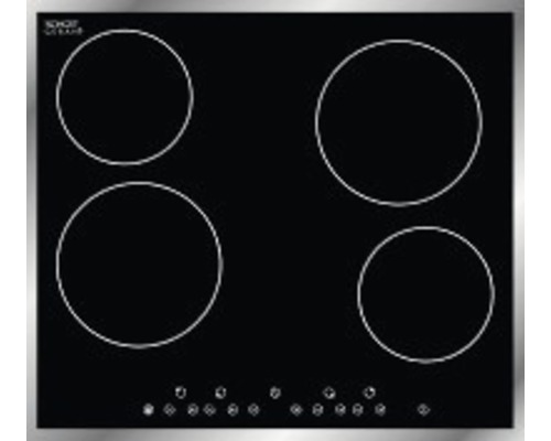 Glaskeramikkochfeld mit vier Kochzonen