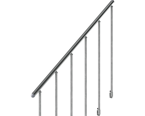 Garde-corps d''escalier en métal avec supports verticaux