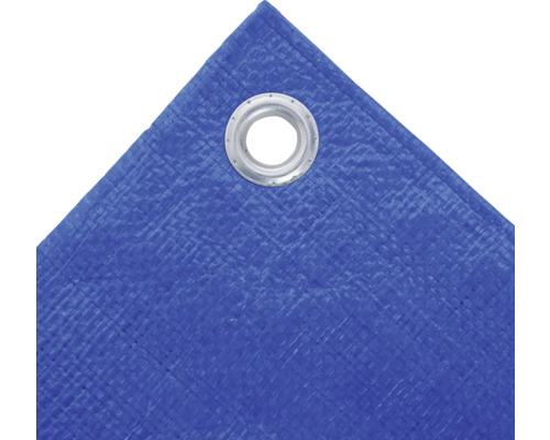Bâche bleue avec oeillet