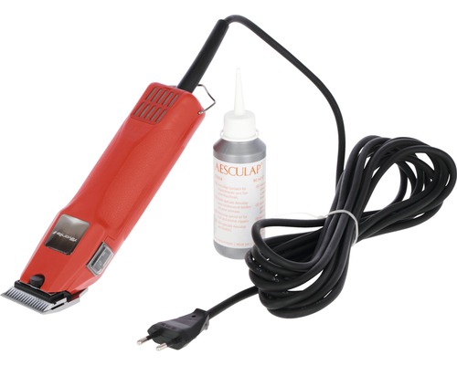 Tondeuse pour chevaux avec câble d''alimentation et flacon d''huile