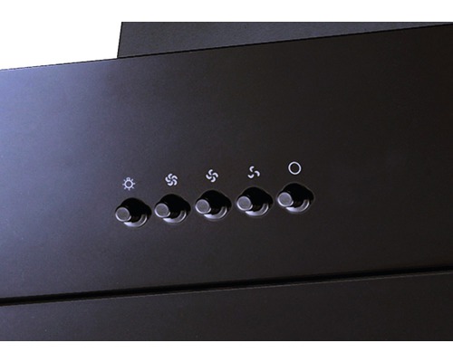 Gros plan sur les boutons de commande d''une hotte aspirante