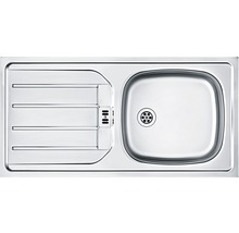 Spüle aus Edelstahl mit Abtropffläche
