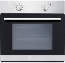Einbaubackofen mit Glastür und Drehknöpfen