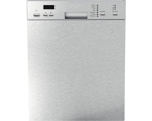 Lave-vaisselle en métal avec panneau de commande