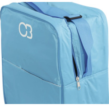 Sac de transport bleu avec fermeture éclair et bandoulière