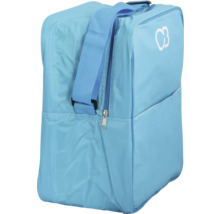 Sac de transport bleu clair avec fermeture éclair et bandoulière