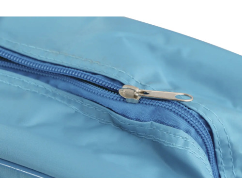 Gros plan d''une fermeture éclair bleue