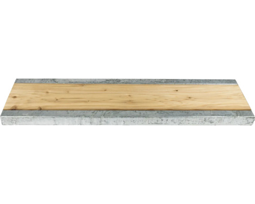 Holzbrett mit Metallkante