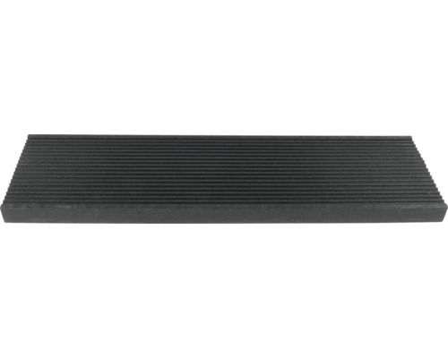 Schwarze Gummi-Treppenstufe mit geriffeltem Design